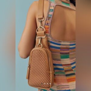 Anthropologie Woven Liberty Sling Bag